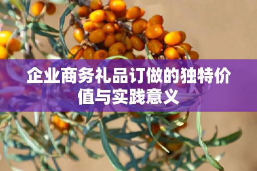 企业商务礼品订做的独特价值与实践意义